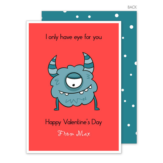 One Eyed Monster Valentines Exchange Cards